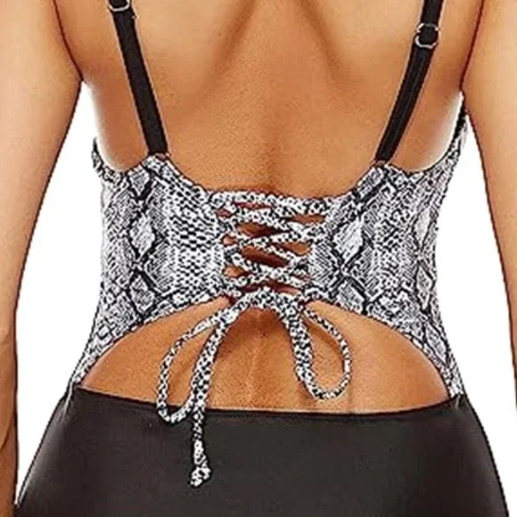 B2PRITY Front Cross Slimming Swimsuit   NEW WITH TAGS! - Picture 7 of 13